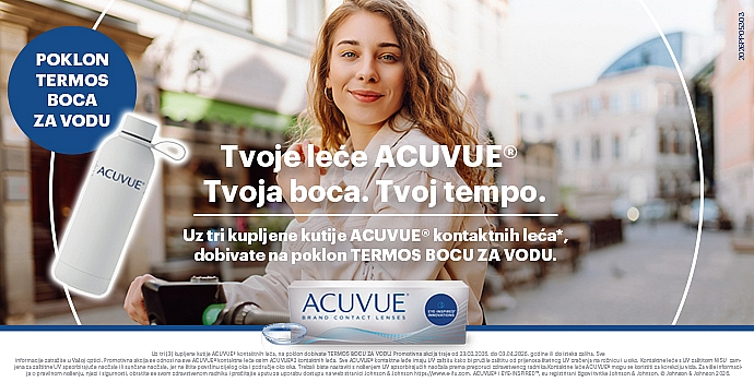 🌸 Proljetna Acuvue akcija: 3 kutije + poklon termos boca!